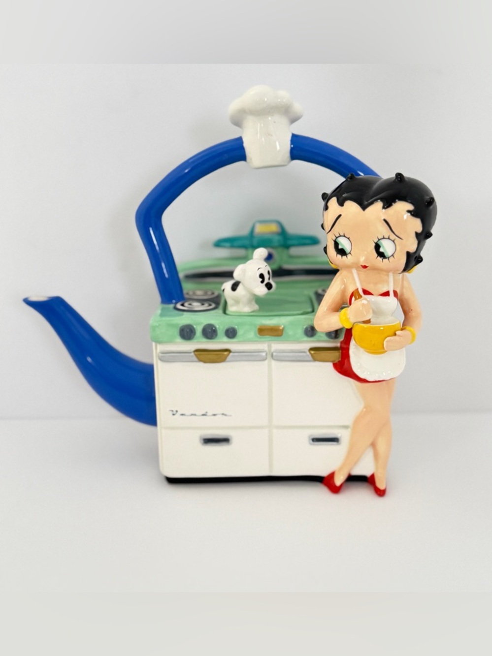 Vtg Betty Boop "Kiss the Cook" Ceramic Sculpted Teapot 2003 King Features HTF
